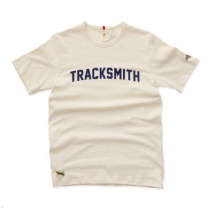 Tracksmith Grayboy T-Shirt Damen Weiß Navy | 642SQUPHY
