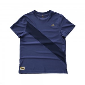 Tracksmith Van Cortlandt T-Shirt Damen Blau | 532IKWTAJ